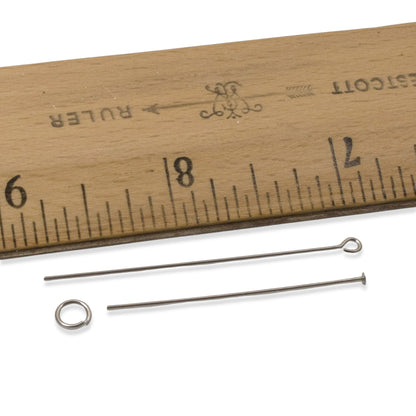 Niobium Earring Kit Gray, Complete Findings for 2 Pairs, Just Add Beads, Hypoallergenic Jewelry Making