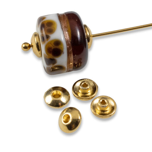 Gold Classic BeadAligners, 10-Pack Large Hole Stabilizers DIY Jewelry Craft