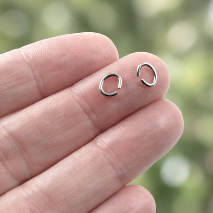 Titanium Oval Jump Rings, Large 3-Pack, Hypoallergenic Open Findings