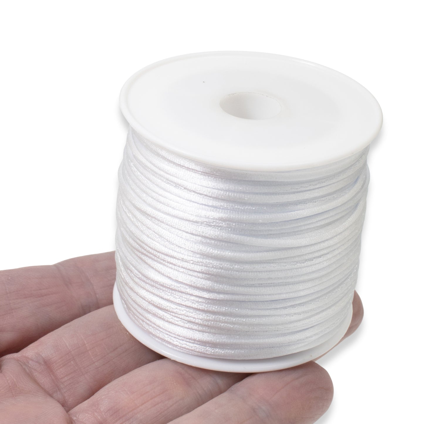 White Satin Nylon Cord - 1mm Smooth String - 30 Meter Spool - DIY Jewelry Cord