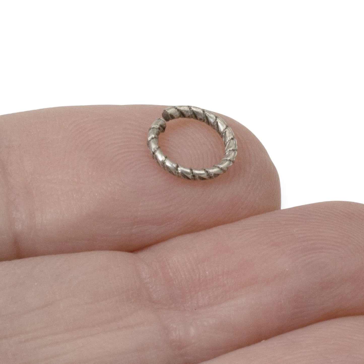 Circle Jump Rings Antique Silver Textured, 20-Pack 9mm Nunn Design Findings