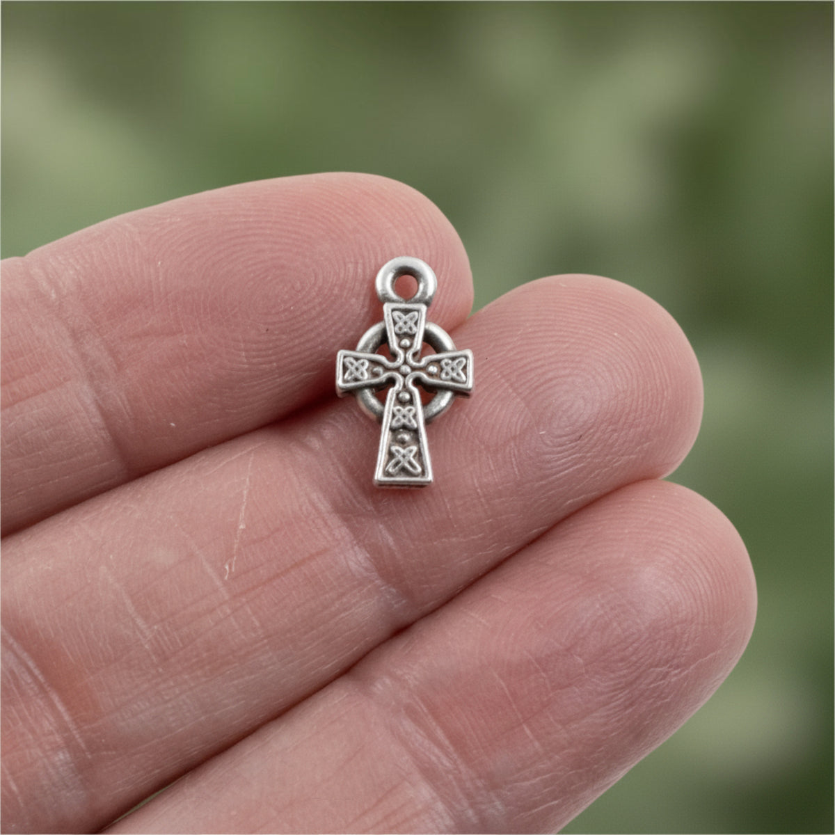 Celtic Cross Charm Silver: Double-Sided Antique 4-Pack Faith Earrings Bracelet