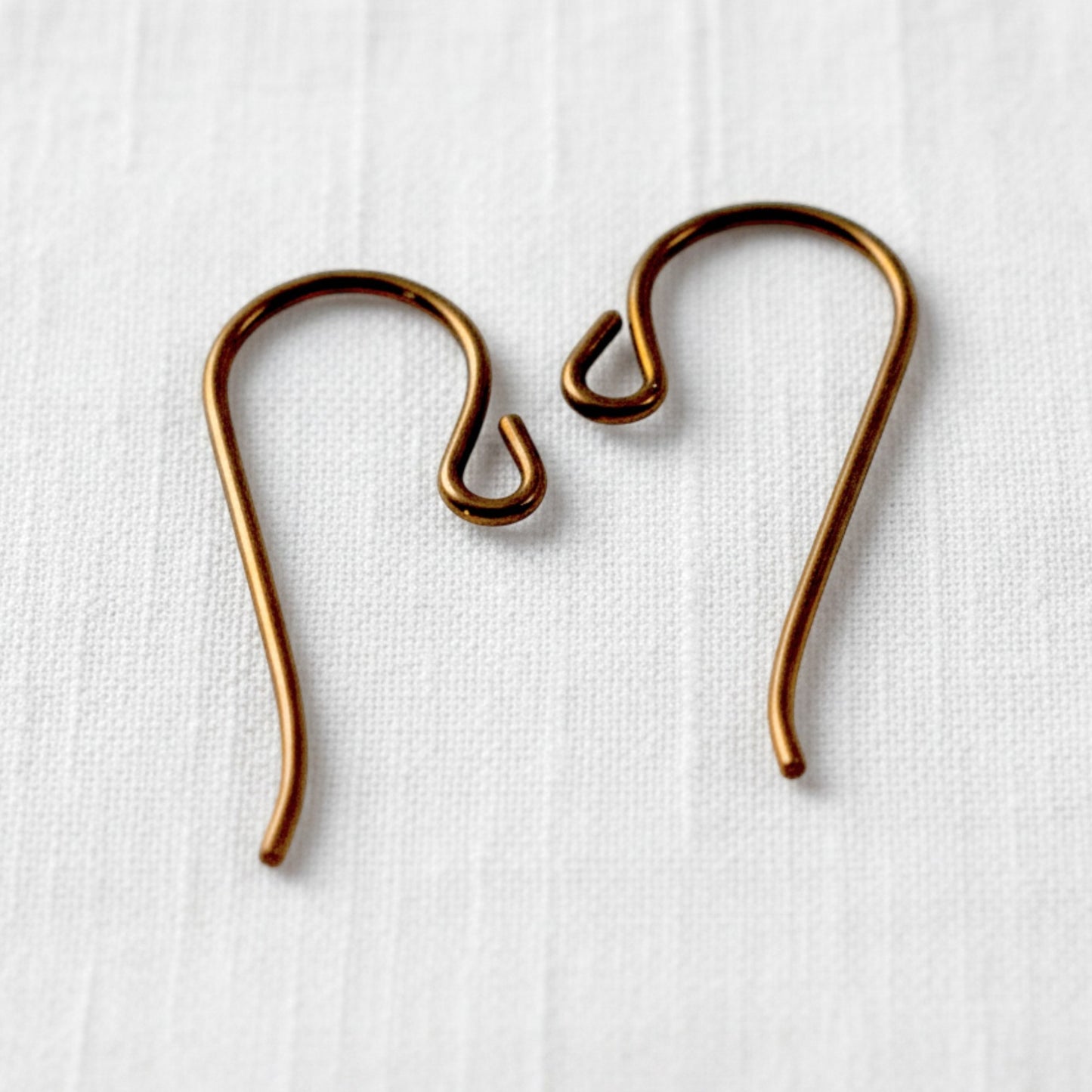 10-Pack Bronze Niobium Small Loop Ear Wires: Hypoallergenic French Hook 20 Gauge