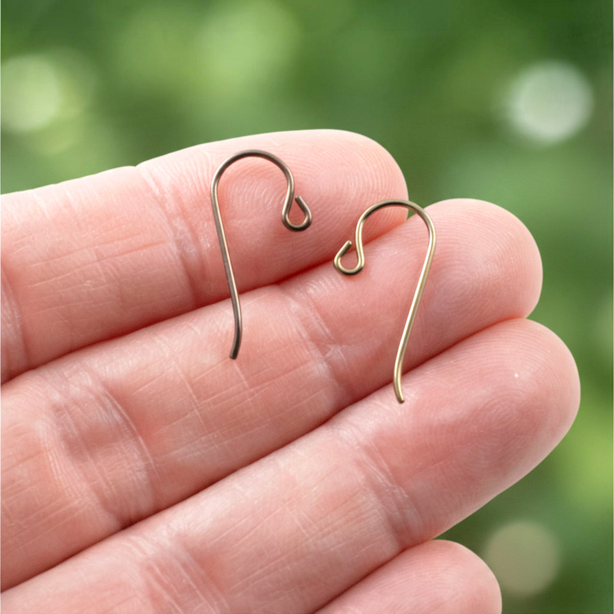 Niobium Small Loop Ear Wires: Earthy Variety Pack, 4 Pairs, 4 Colors