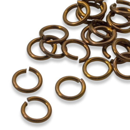 Bronze Niobium Jump Rings 5mm, 20G Hypoallergenic Jewelry Making, 20-Pack