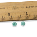 50 Baby Bell Flower Beads - Opaque Green Turquoise - Czech Glass 4x6mm
