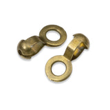 10 Antique Brass #6 Ball Chain Fan Pull Loop Connectors - "A" Couplings for DIY Custom Fan Pulls