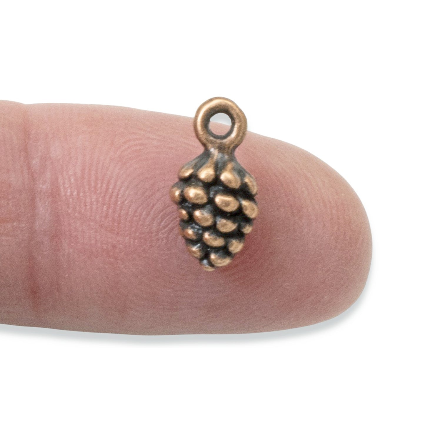 Pine Cone Charms: Copper Finish 3D Woodland Nature Jewelry Making 20 Pack