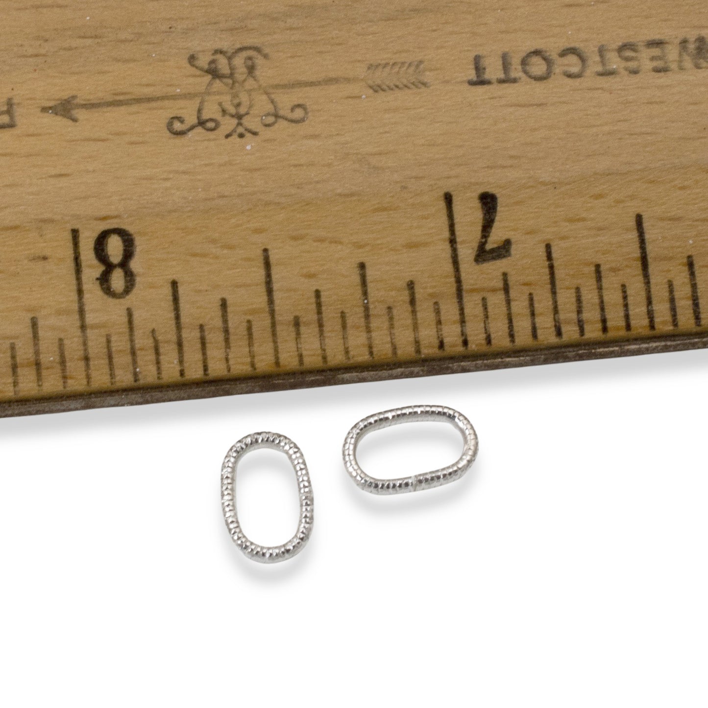 Oval Jump Rings Sterling Silver Plated, 10-Pack Nunn Design Textured Findings