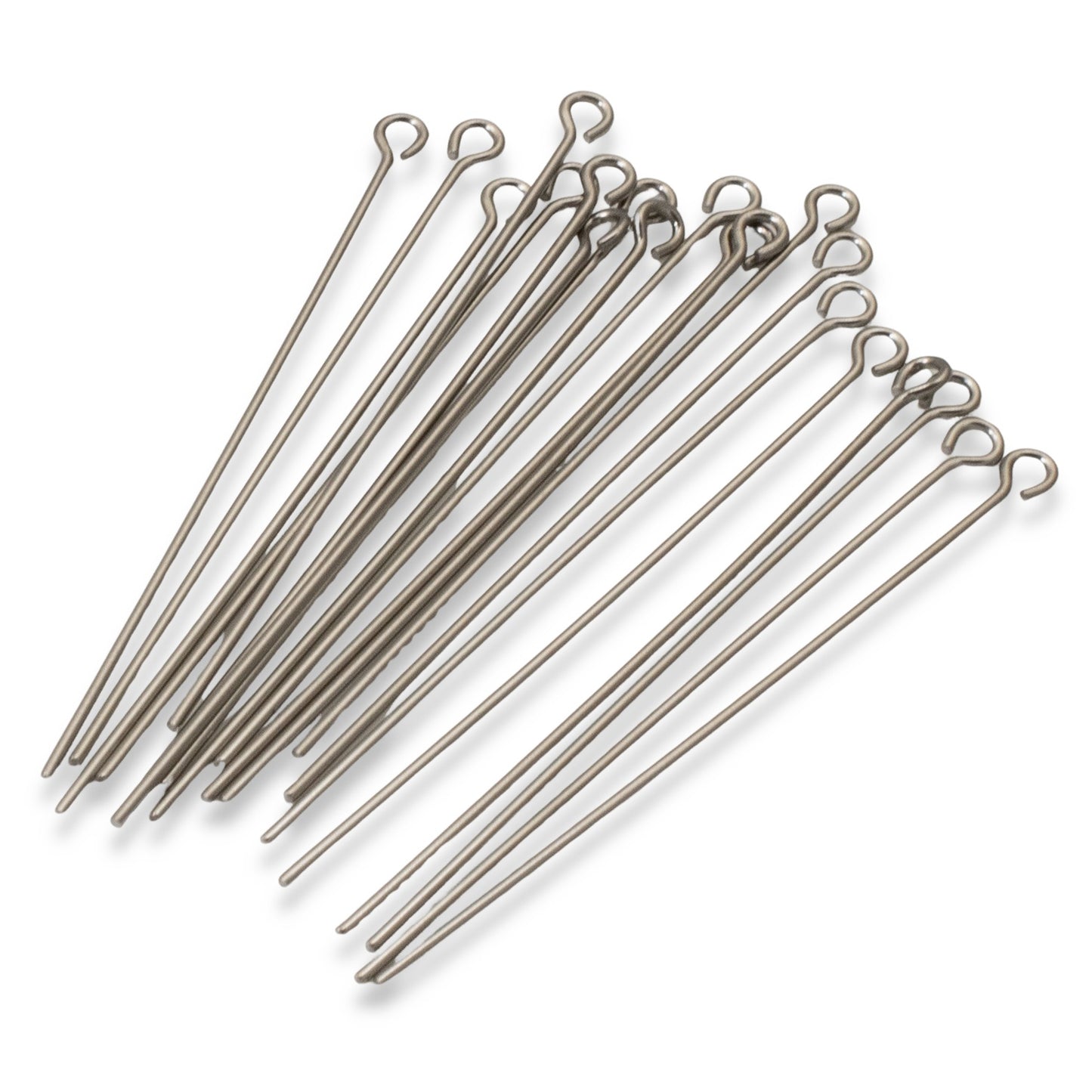 Gray Niobium Eye Pins 20G 1.75" Hypoallergenic USA Made 20pk