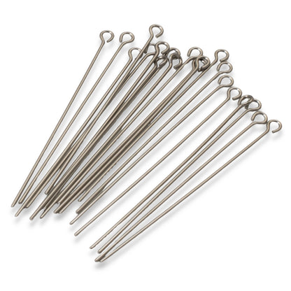Gray Niobium Eye Pins 20G 1.75" Hypoallergenic USA Made 20pk