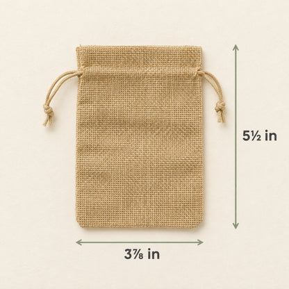 Burlap-Style Fabric Drawstring Bags, 10-Pack Assorted Colors, Rustic Cloth Pouches