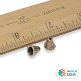 4 Antique Brass Distressed Cones, TierraCast Bead Caps & Multi-Strand Reducer