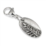 Silver Redwood Tree Clip-on Charm, Nature-Inspired Accessory for Bag or Jewelry