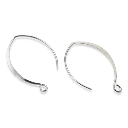 4-Pack V-Style Sterling Silver Plated Ear Wires - 33mm Long - Nunn Design - USA Made