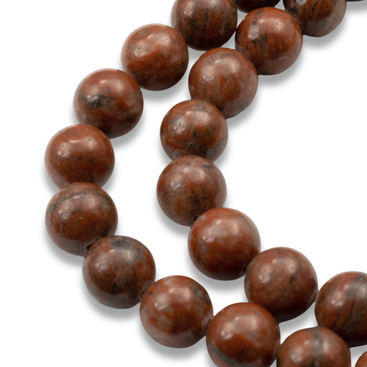 Brazil Agate 8mm Round Gemstone Beads Natural Brown 15" Strand Jewelry Making