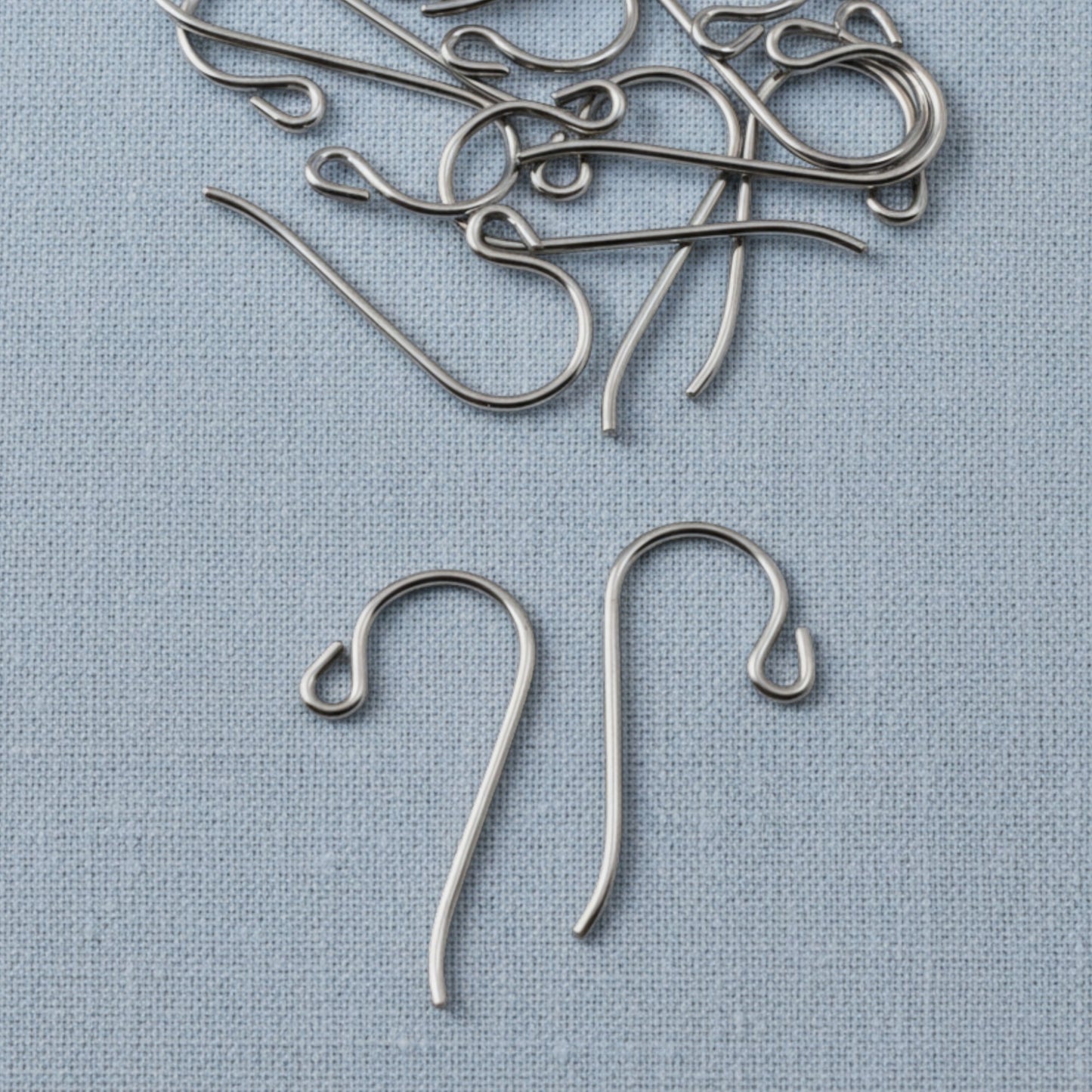 Niobium Ear Wires Gray: Hypoallergenic Small Loop French Hook 50-Pack