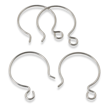 4Pcs Sterling Silver Hoop Ear Wires - Hypoallergenic DIY Earring Hooks, USA-Made