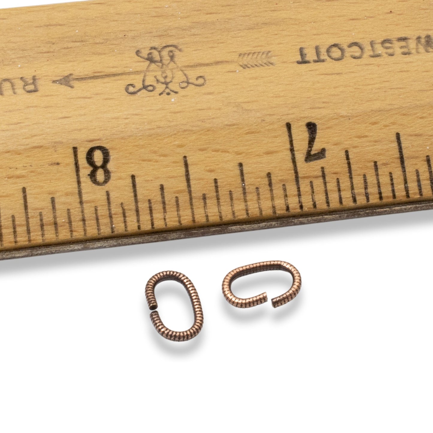 Copper Textured Oval Jump Rings, 10-Pack Premium Nunn Design Jewelry Findings