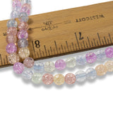 6mm Spring Pastel Beads - Mixed Crackle Glass Set - DIY Jewelry & Easter Crafts