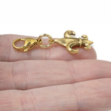Gold Fleur de Lis Clip-on Charm, 24k Gold Plated Accessory for Bags and Jewelry