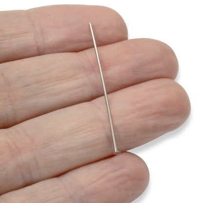 Gray Niobium Head Pins 20G 1.5" Hypoallergenic USA Made 20pk for Sensitive Ears