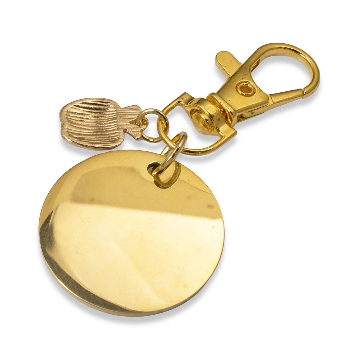 Teacher Appreciation Clip-On Bag or Keychain Charm - "Best Teacher" Medallion + Apple Charm