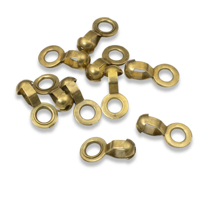 10 Antique Brass #6 Ball Chain Fan Pull Loop Connectors - "A" Couplings for DIY Custom Fan Pulls