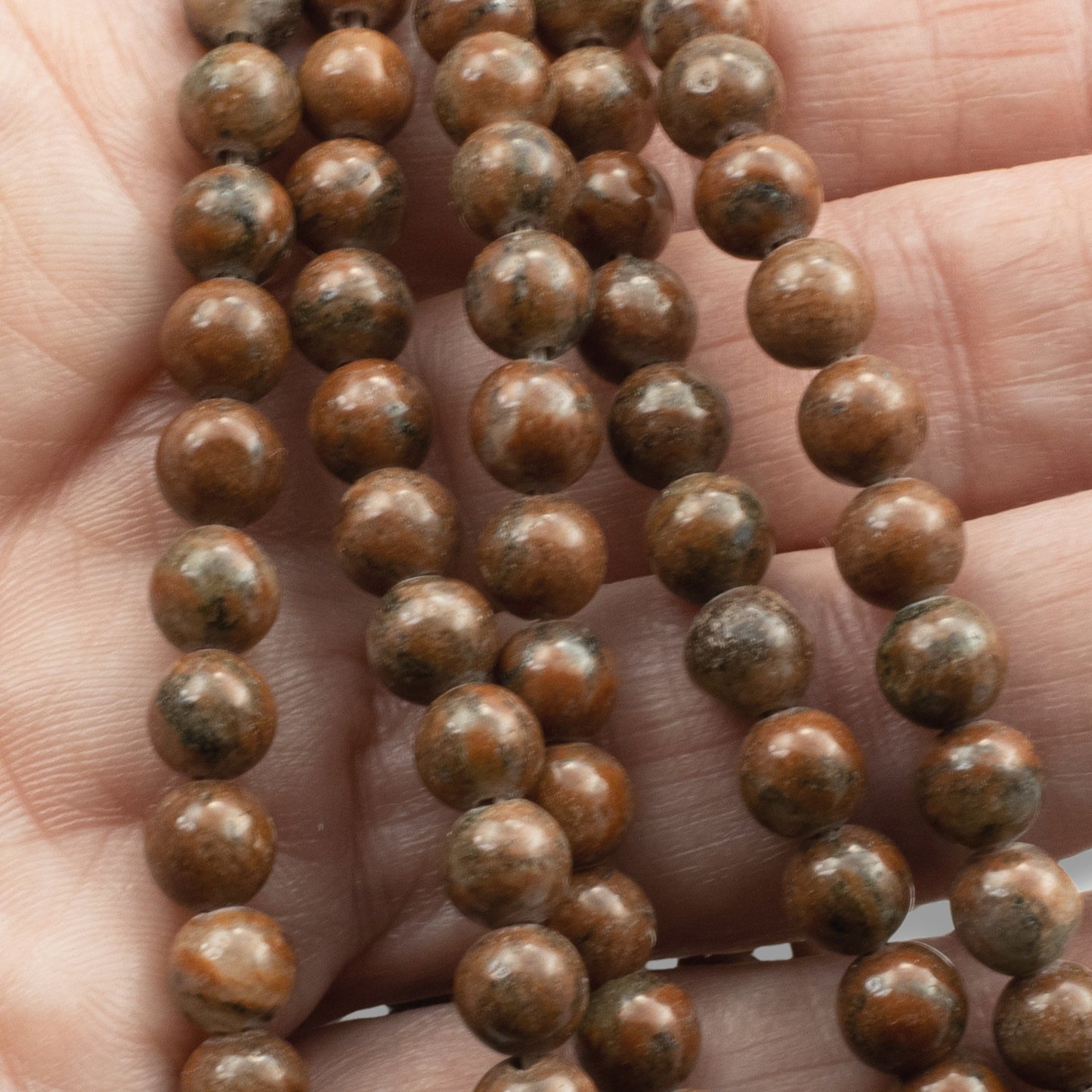 Brazil Agate Beads: 6mm Round Reddish Brown Gemstone Strand Natural Stone Jewelry Making Supplies 60pcs