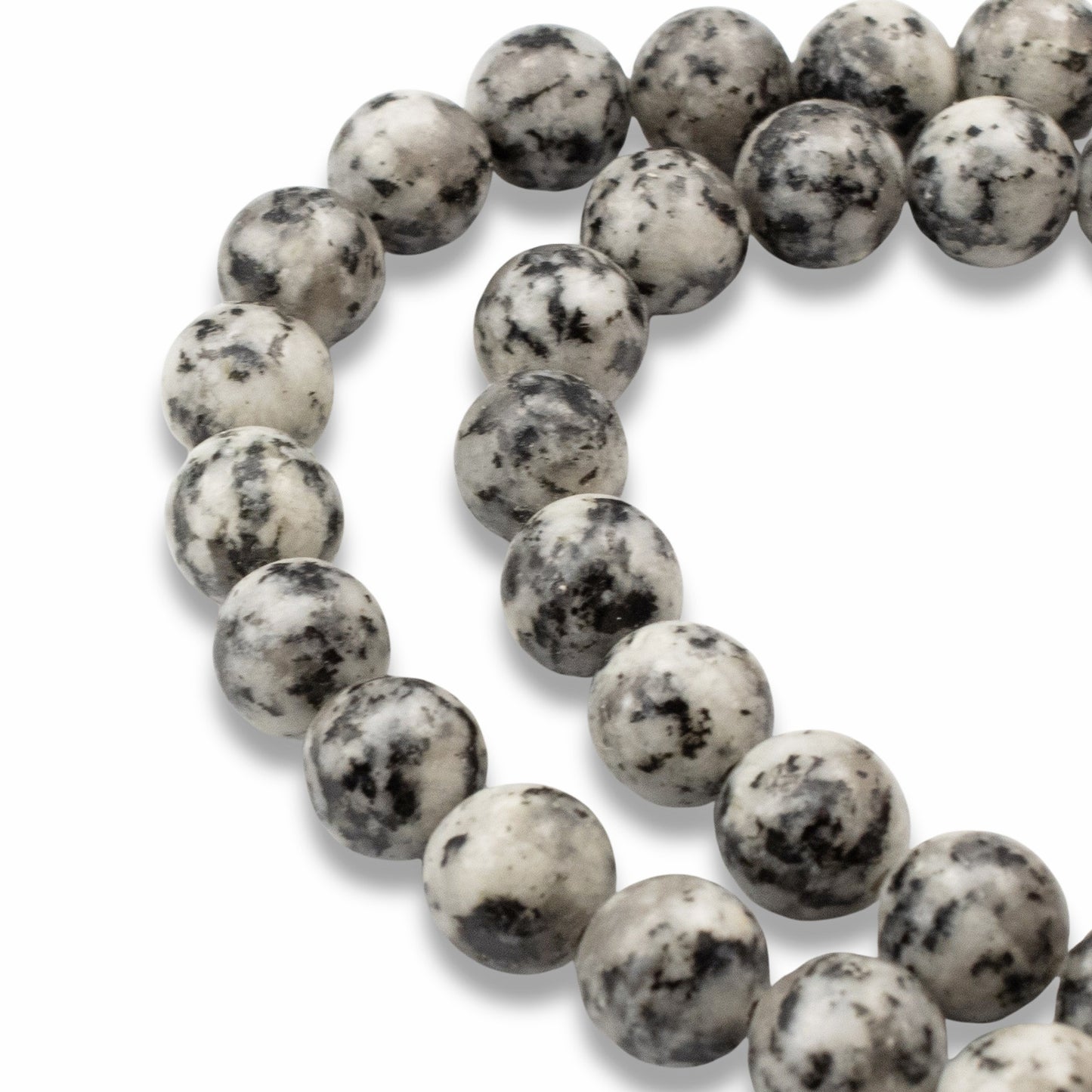 Brindle Agate Beads 8mm: Natural Gray Black Stone, Round Gemstone, 15" Strand