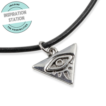 Evil Eye Triangle Charms 20-Pack, Mystical Spiritual Jewelry Supply