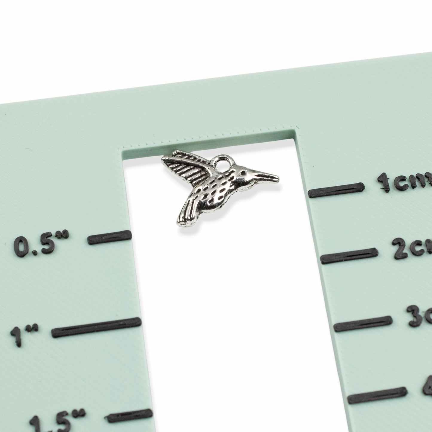 Silver Hummingbird Charms 20-Pack, Metal Nature Bird Jewelry Making Supply DIY Craft