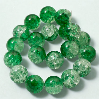 Large Christmas Beads, 20-Pack Bold Emerald Green Clear 12mm, Statement Jewelry