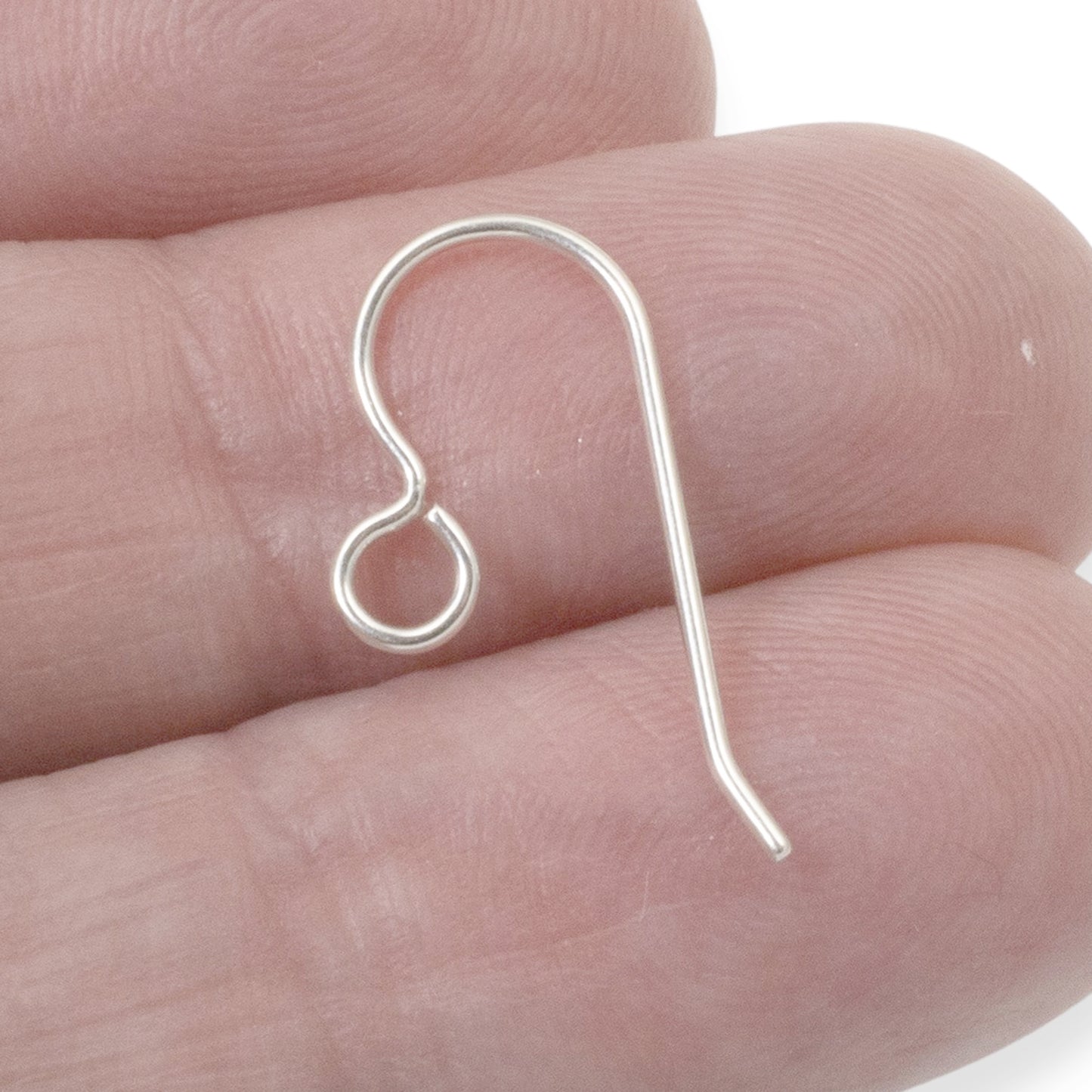 10 Sterling Silver Ear Wires - Regular Loop - USA Made - French Earring Hooks