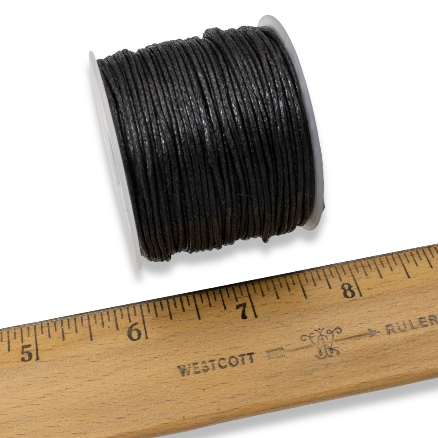 Black 1mm Waxed Cotton Cord - 25 Meters - Jewelry and Craft String