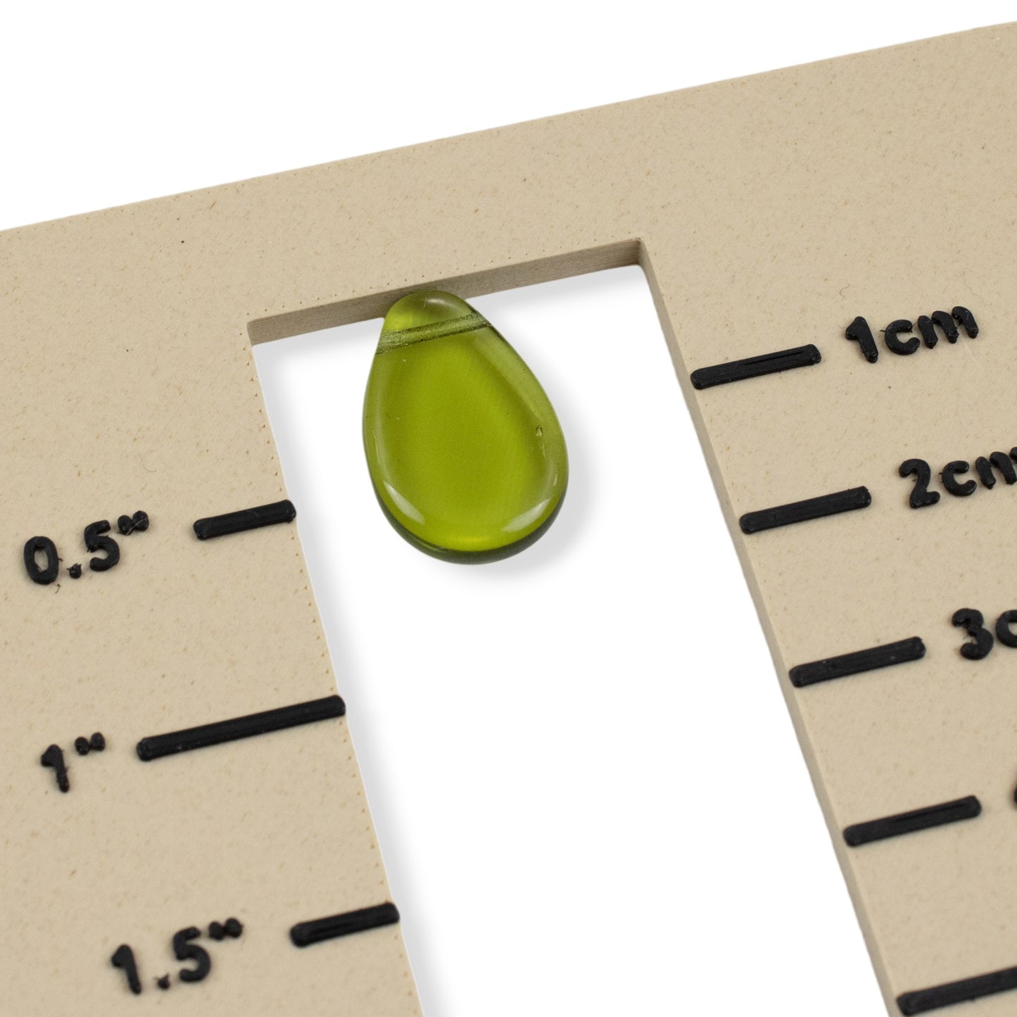 12 Olive Green Czech Glass Teardrop Beads Tip Drilled 12x18mm Boho Supplies