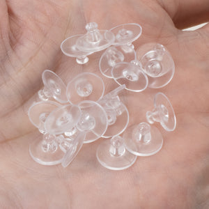 50 Pairs TierraCast Clear Earring Backs, Comfort Clutch Design for Secure Hold