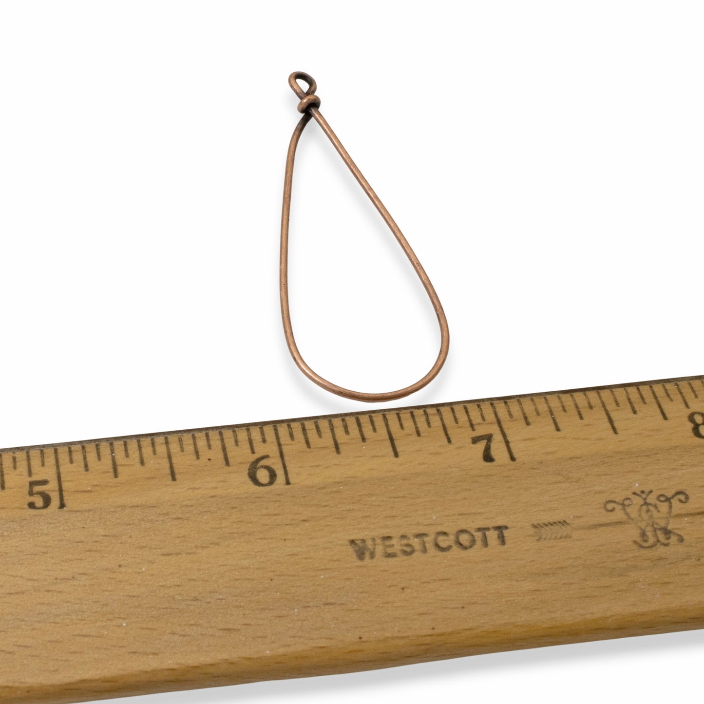 Large Copper Drop Frames, 2-Pack Teardrop Earring Findings, Wire Base for DIY Jewelry