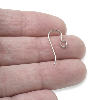 10 Gray Niobium Ear Wires Regular Loop, Hypoallergenic Earring Hooks