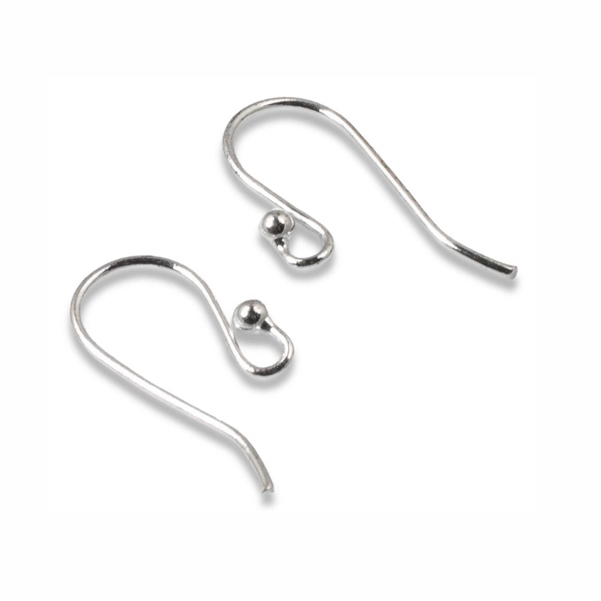 10-Pack Fishhook Ball Ear Wires, Silver Plated Elegance Earring Hooks
