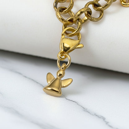 Gold Angel Clip On Charm, 24K Plated Guardian Angel, Spiritual Sympathy Gift