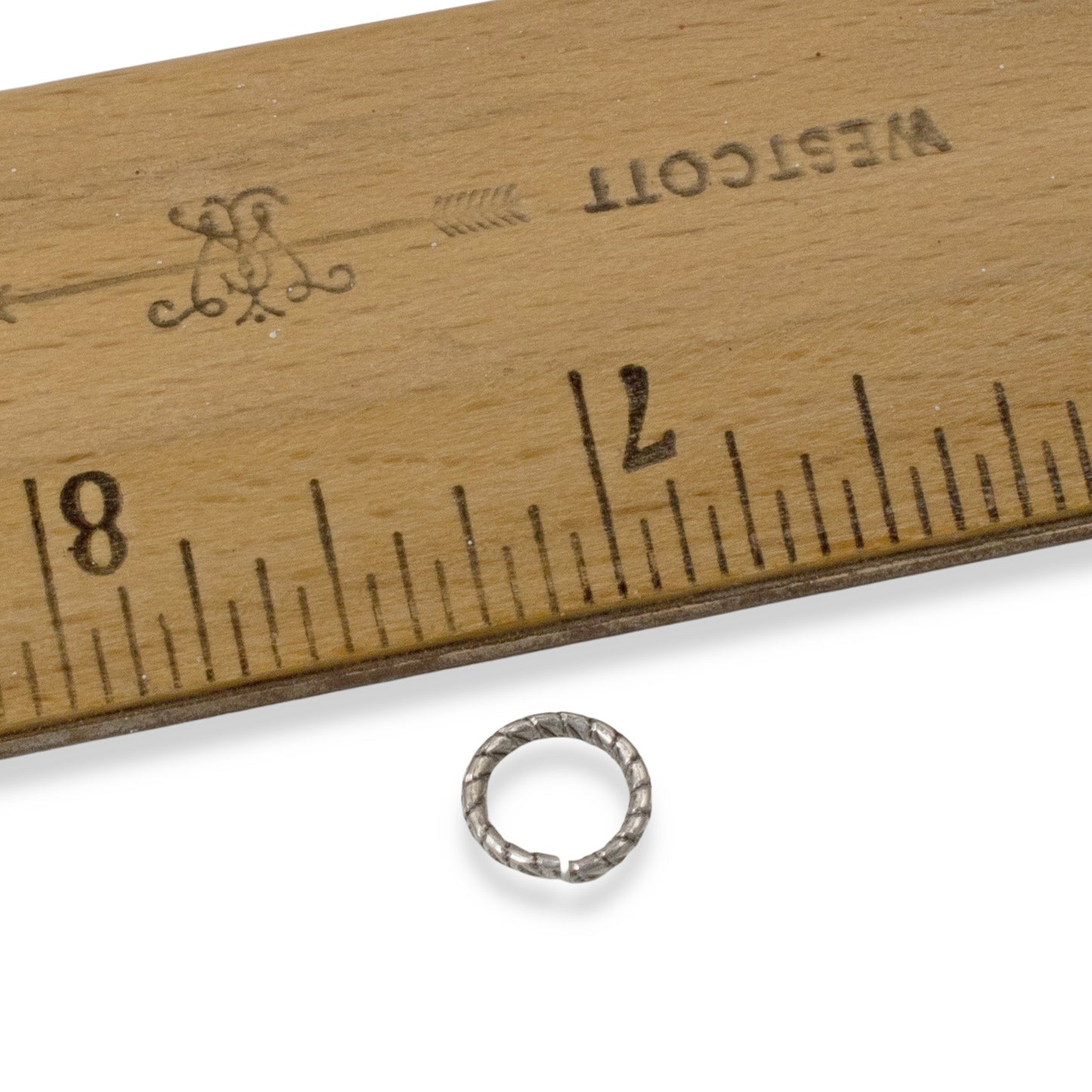 Circle Jump Rings Antique Silver Textured, 20-Pack 9mm Nunn Design Findings