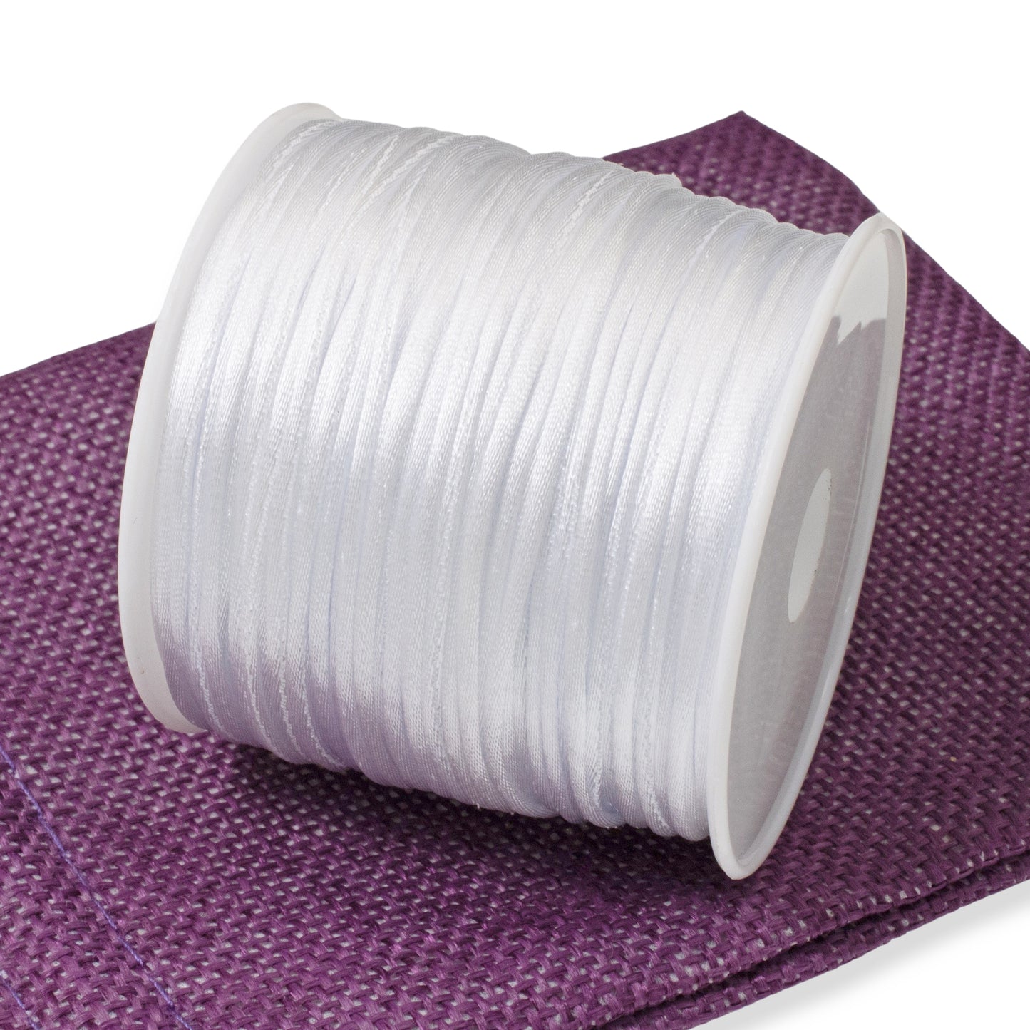 White Satin Nylon Cord - 1mm Smooth String - 30 Meter Spool - DIY Jewelry Cord