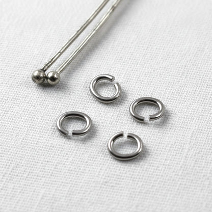 Titanium Oval Jump Rings, Small 15-Pack, Hypoallergenic Open Findings
