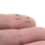 100 Antique Brass 20 Gauge Round Jump Rings, 4mm Inside Diameter, Perfect for Vintage Jewelry & Craft Projects