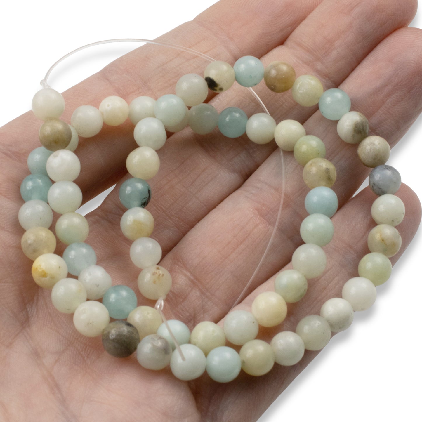 Brown Amazonite Beads: 6mm Round Multi-Color Gemstone Strand Natural Stone Jewelry Making Supplies 62pcs
