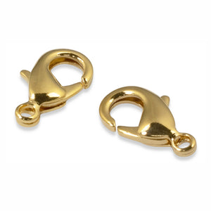 2/Pkg 14K Plated Lobster Claw Clasps - Secure & Stylish Closures - DIY Jewelry
