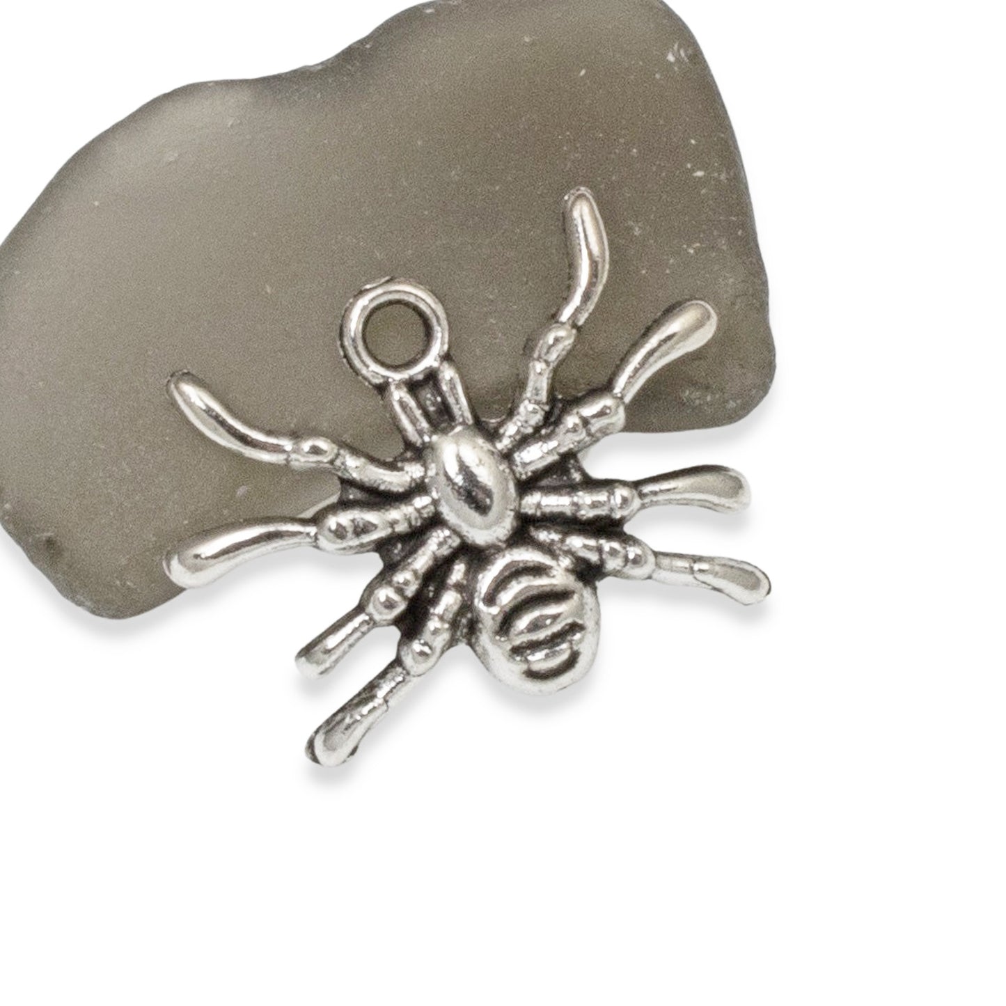 15 Silver Spider Charms for Halloween Jewelry, Insect Earrings & Necklace