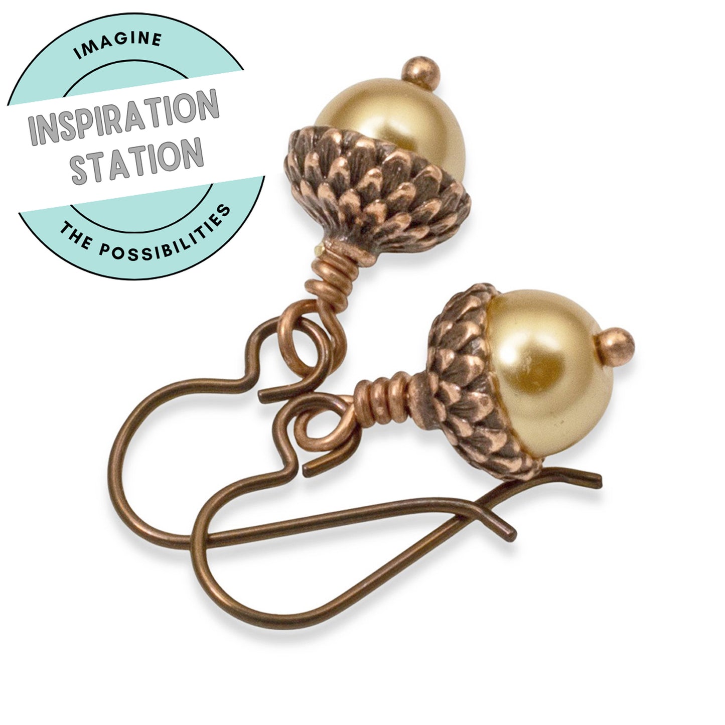 8mm Champagne Gold Glass Pearls 7-Inch Strand, Fall & Wedding Jewelry Making