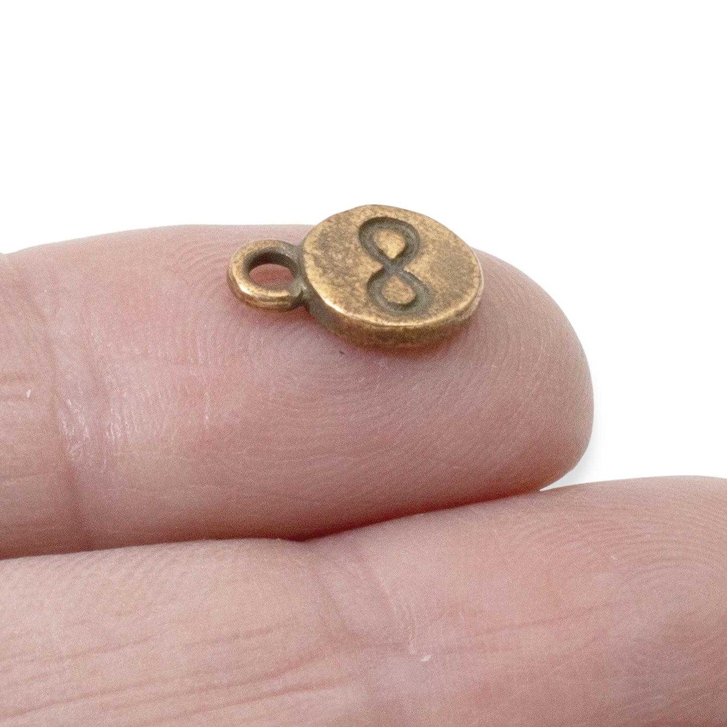 Copper Infinity Charms, 4-Pack Endless Possibilities Symbols, Rustic Design